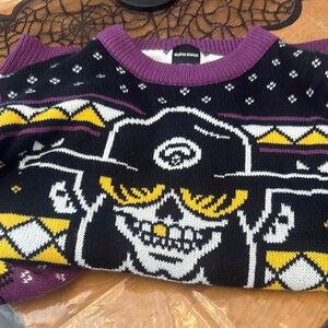 Voodoo Vixen Purple and Yellow Graphic Sweater